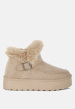 Linka Pin Buckle Detail Snow Boots