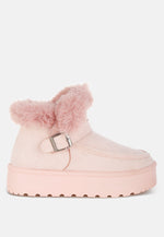 Linka Pin Buckle Detail Snow Boots