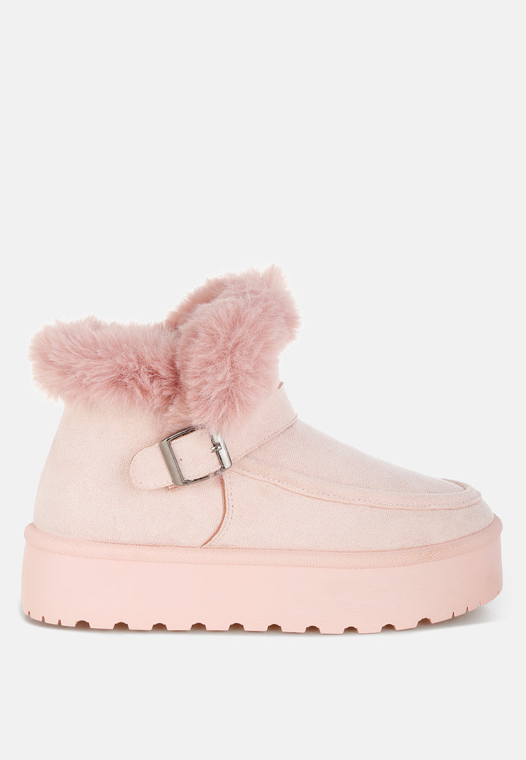 Linka Pin Buckle Detail Snow Boots