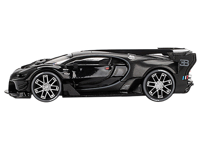 Bugatti Vision Gran Turismo Black and Carbon Limited Edition 1/64 Diecast Model Car by Mini GT
