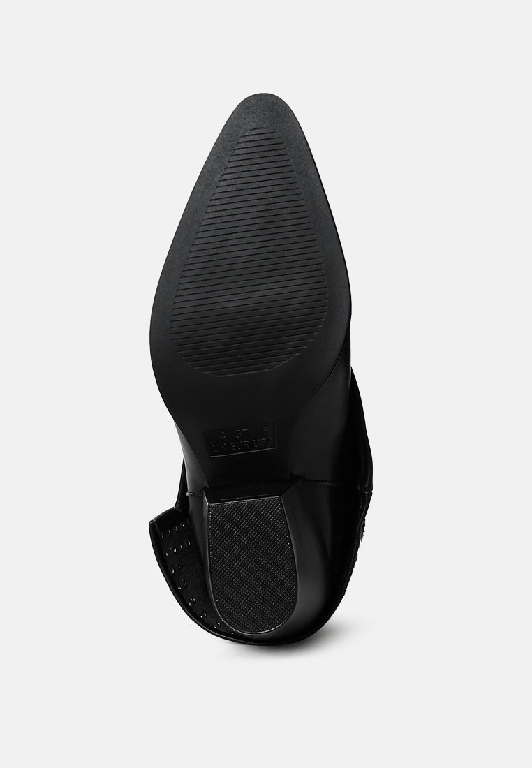 Mariachi Stud Embellished Foldover Boots