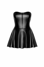 F308 Wetlook Minikleid - 3XL