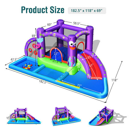 Inflatable Water Slide Castle without Blower-2