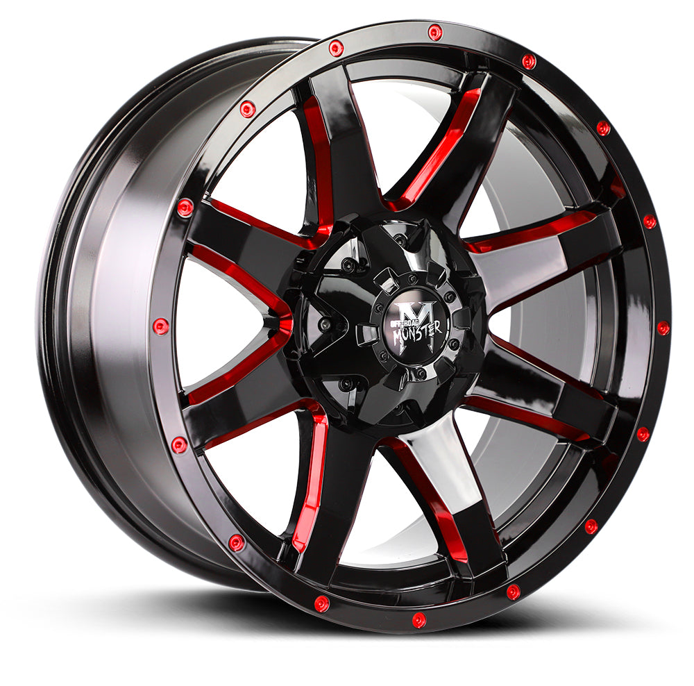 M08 Gloss Black Candy Red Milled