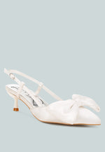 Okshak Satin Bow Slingback Sandals
