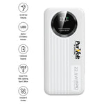 Pursonic 10,000mAh LED Fast Charging Power Bank – Built-in Cables, 22.5W Output, Type-C/USB/Lightning Compatibility