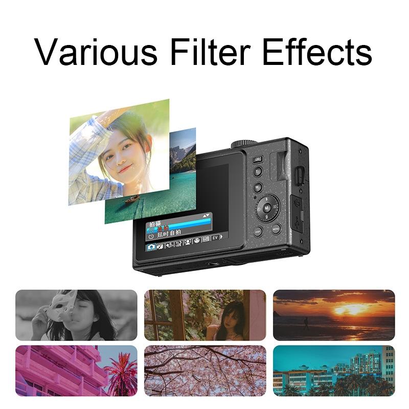 NNEIDS 3.0 Hd Children'S Digital Camera With 48Mp And 3 Screen - Pink