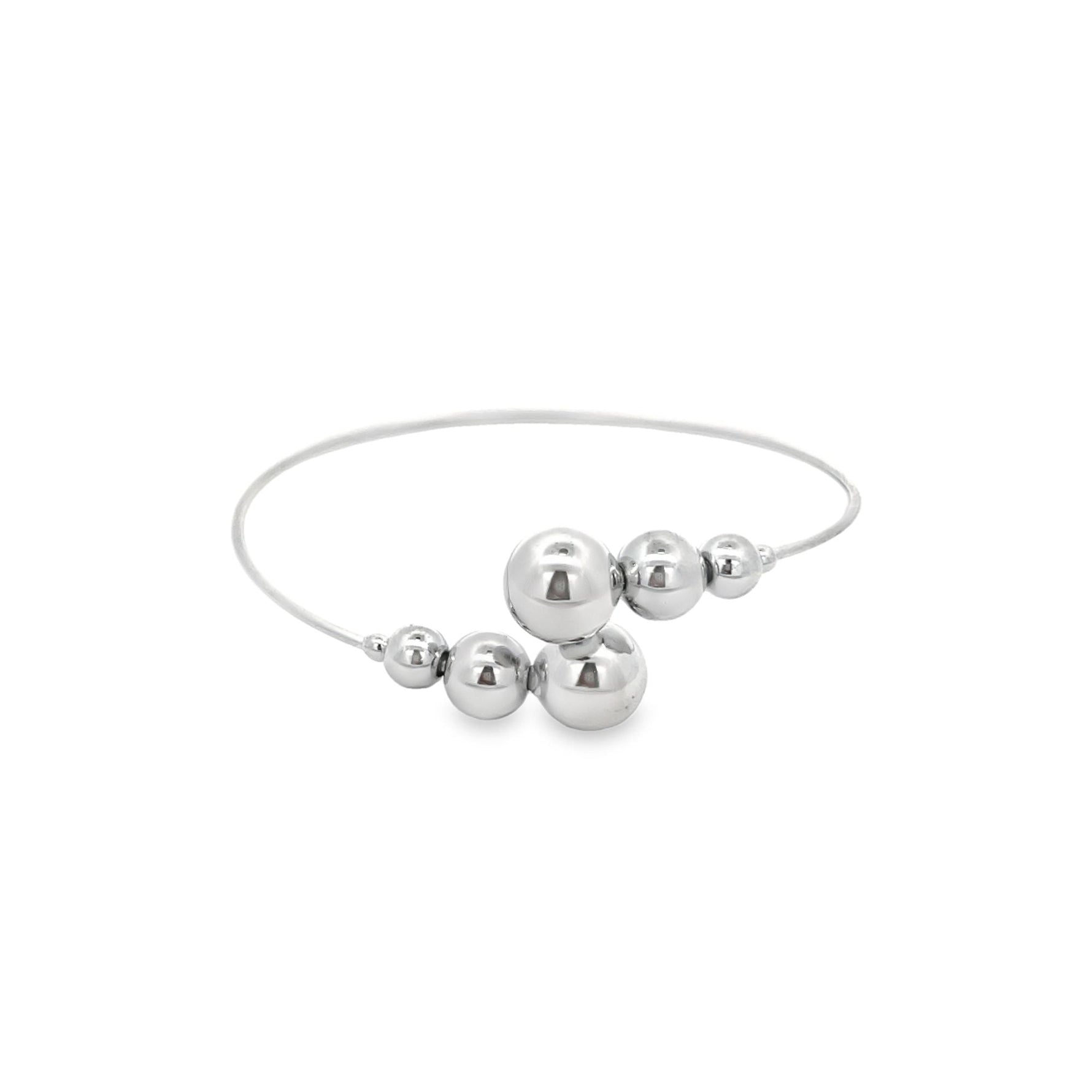 Wrist Cuff Bangle With Gold/Pearls Ball Beads (B2)-1