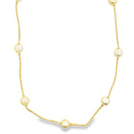 Ball Chain With 8mm Synthetic Pearls Necklace (F250)-0