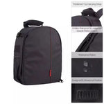NNEDSZ Grey Lining Water-Resistant DSLR Camera Backpack with Tripod Holder,
