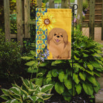 Summer Sunflowers Gold Pekingese Garden Flag