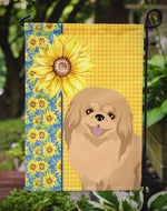 Summer Sunflowers Gold Pekingese Garden Flag