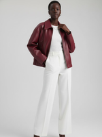 Wine Vegan Leather Blouson Jacket SULLIVAN: New Colección COUTURE in NOLITA - BYMANYC ® New York