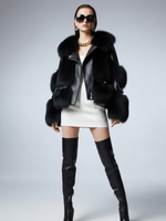 Women's Fur Biker Jacket MEATPACKING New Collection Couture in Manhattan BYMANYC ® New York