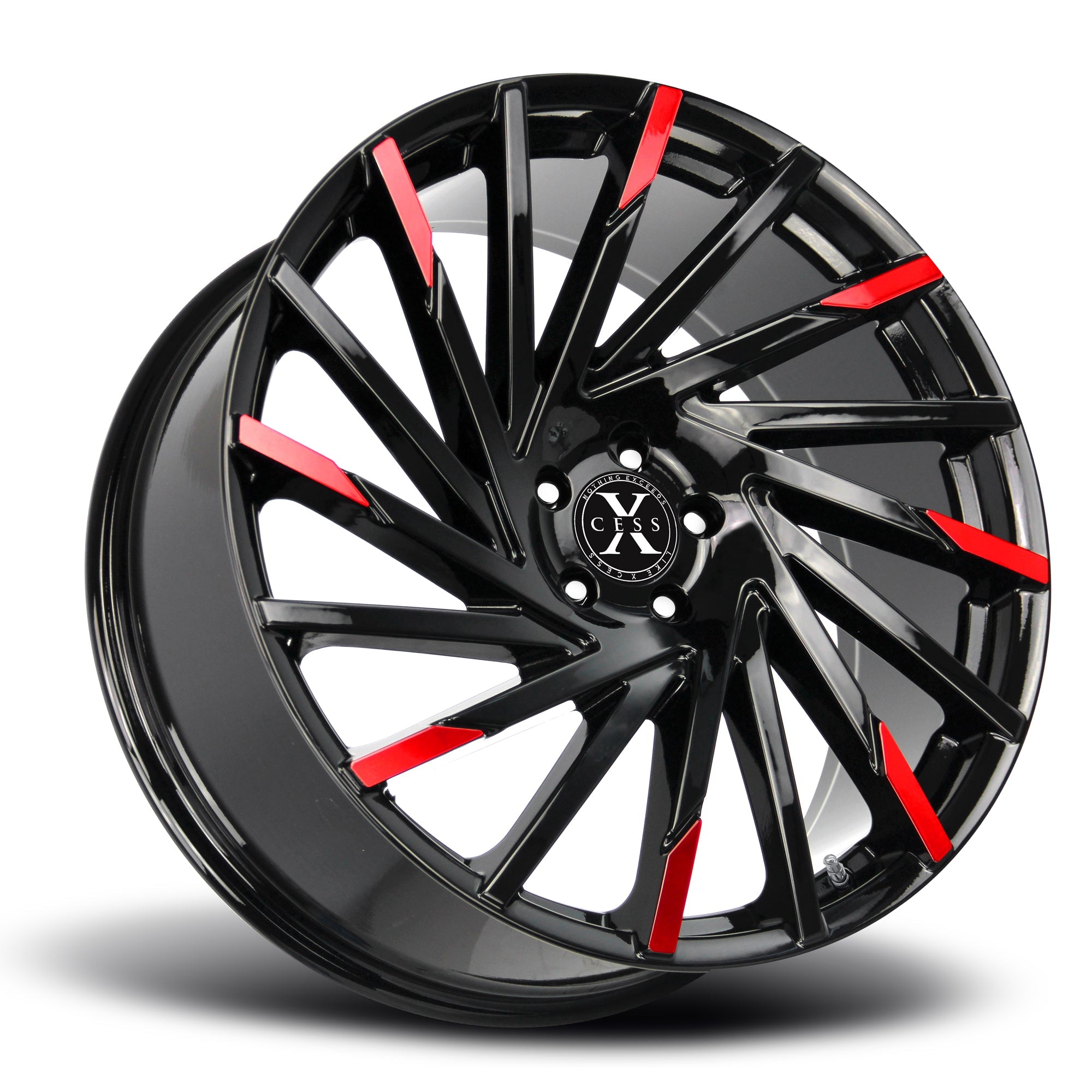 X02 Gloss Black Machined Red Tips