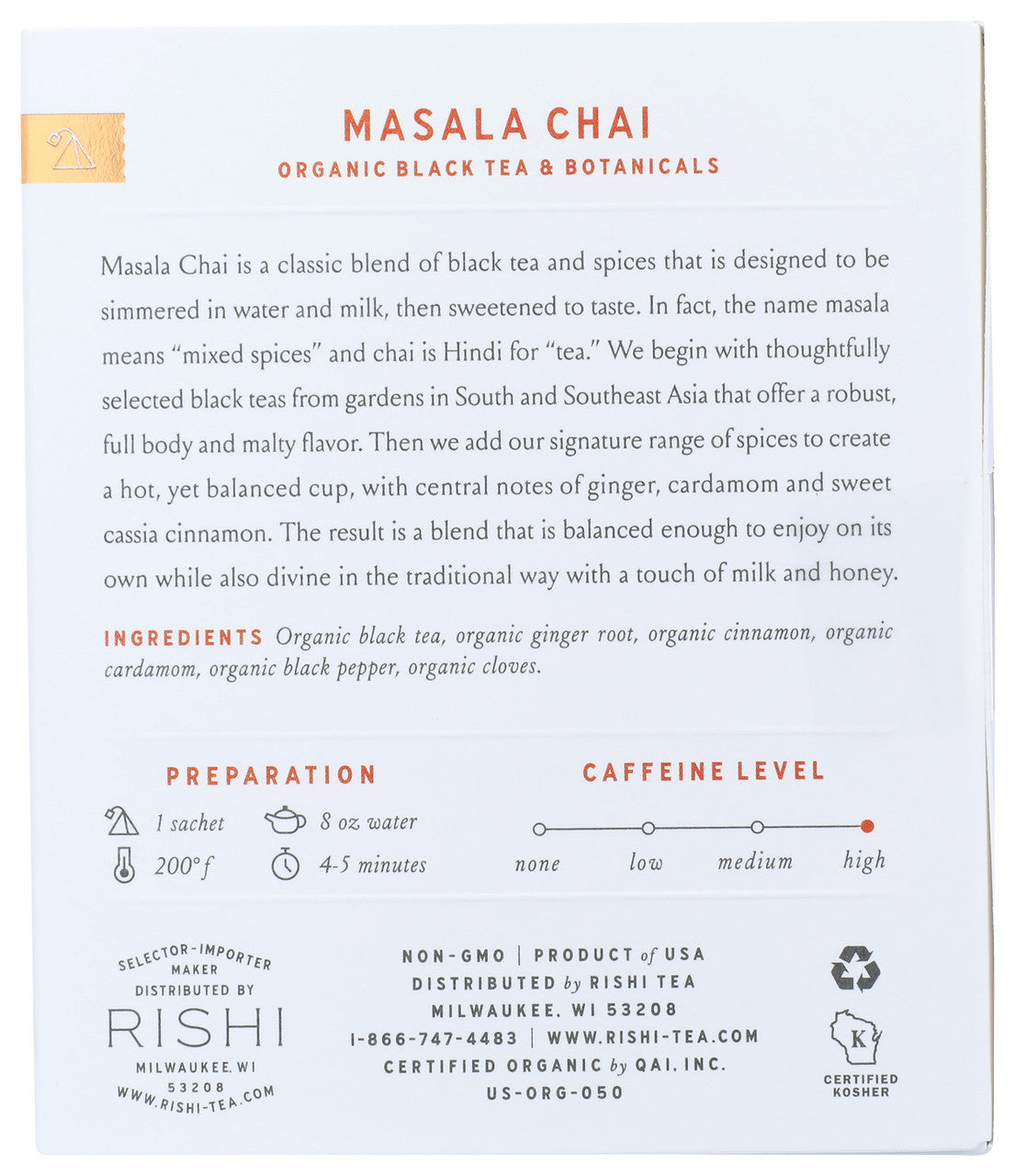 OG2 RISHI MSALA CHAI TEA ( 6 X 15 BAG  )-1