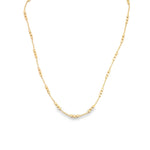 18K Gold Filled 4mm Beaded Chain Necklace (H184)-0