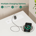 47 Inch L Shaped Desk With Power Outlets For Home Office-4