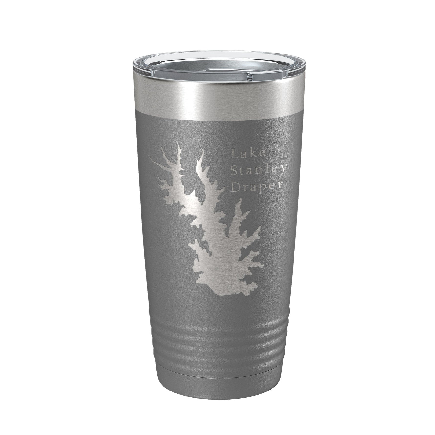 Lake Stanley Draper Map Tumbler Travel Mug Insulated Laser Engraved Coffee Cup Oklahoma 20 oz