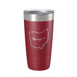 Ohio Tumbler Home State Travel Mug Insulated Laser Engraved Map Coffee Cup 20 oz