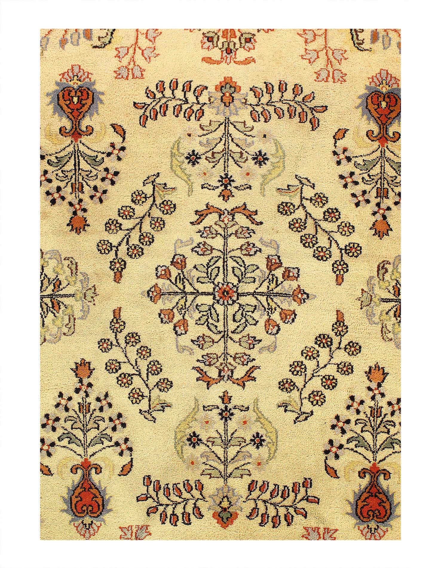 Canvello Fine Hand Knotted Silkroad Kashan design Round Rug - 8' X 8'