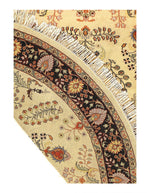 Canvello Fine Hand Knotted Silkroad Kashan design Round Rug - 8' X 8'