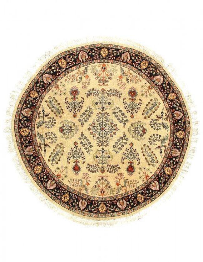 Canvello Fine Hand Knotted Silkroad Kashan design Round Rug - 8' X 8'