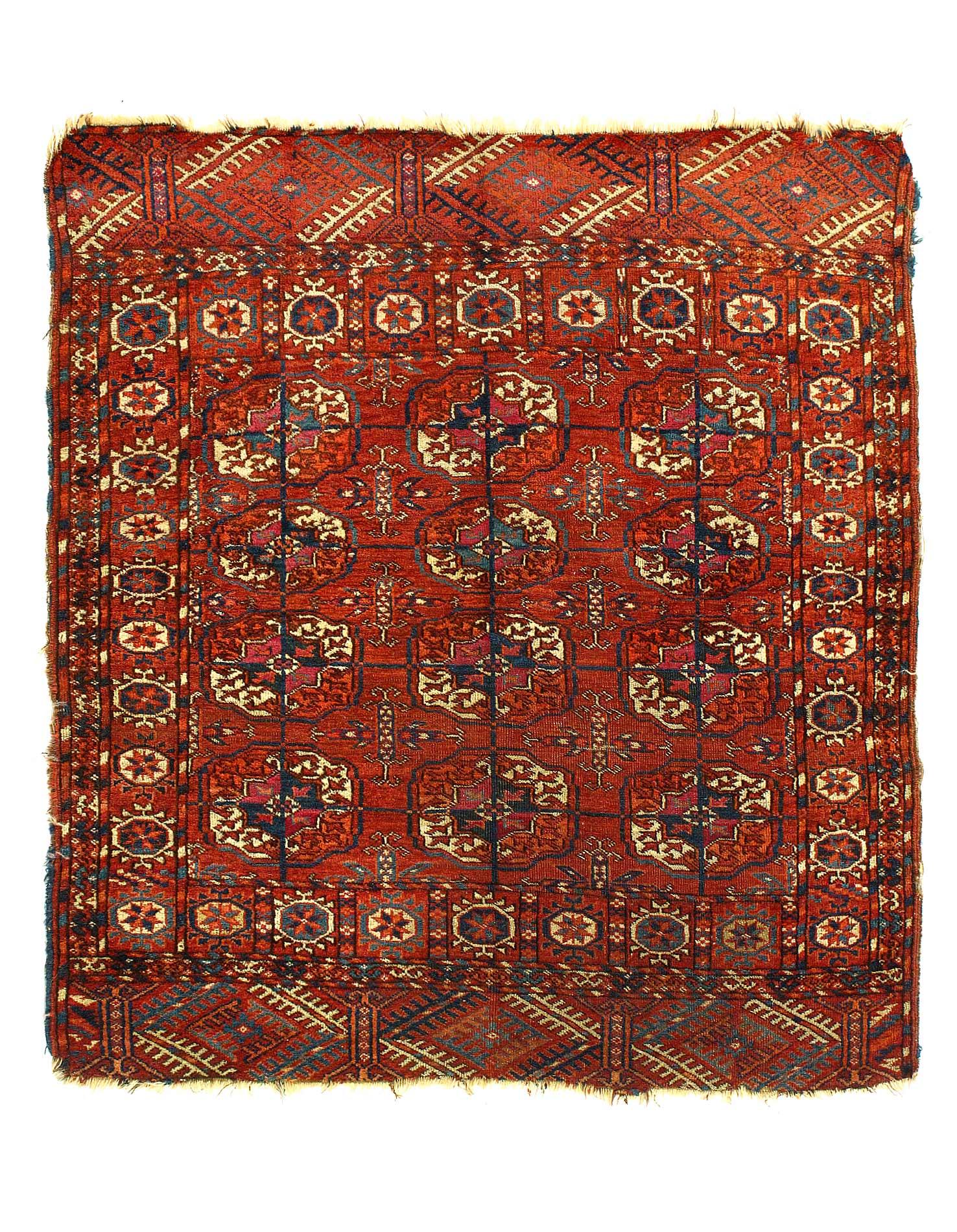 Canvello Fine Hand Knotted Turkaman Antique Rug - 2'11'' X 3'6''-0