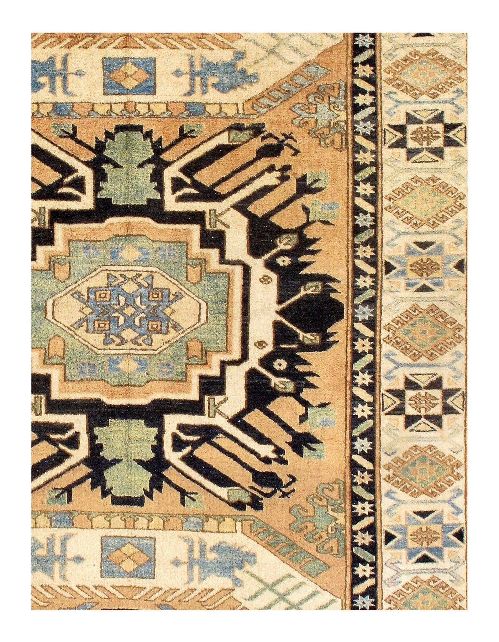 Canvello Handmade Hand knotted Rust Fine Kazak Area Rug for Living Room - 5'2'' X 6'5''-1