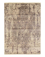 Canvello Ivory Erased Modern Rug - 6' X 9'-0