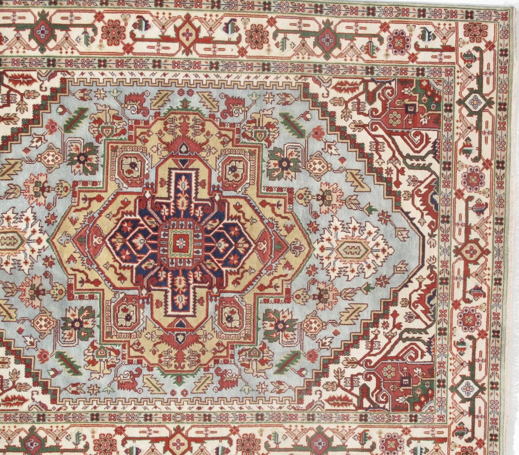 Canvello Light Blue Serapi Design Rug - 9' X 12'-3