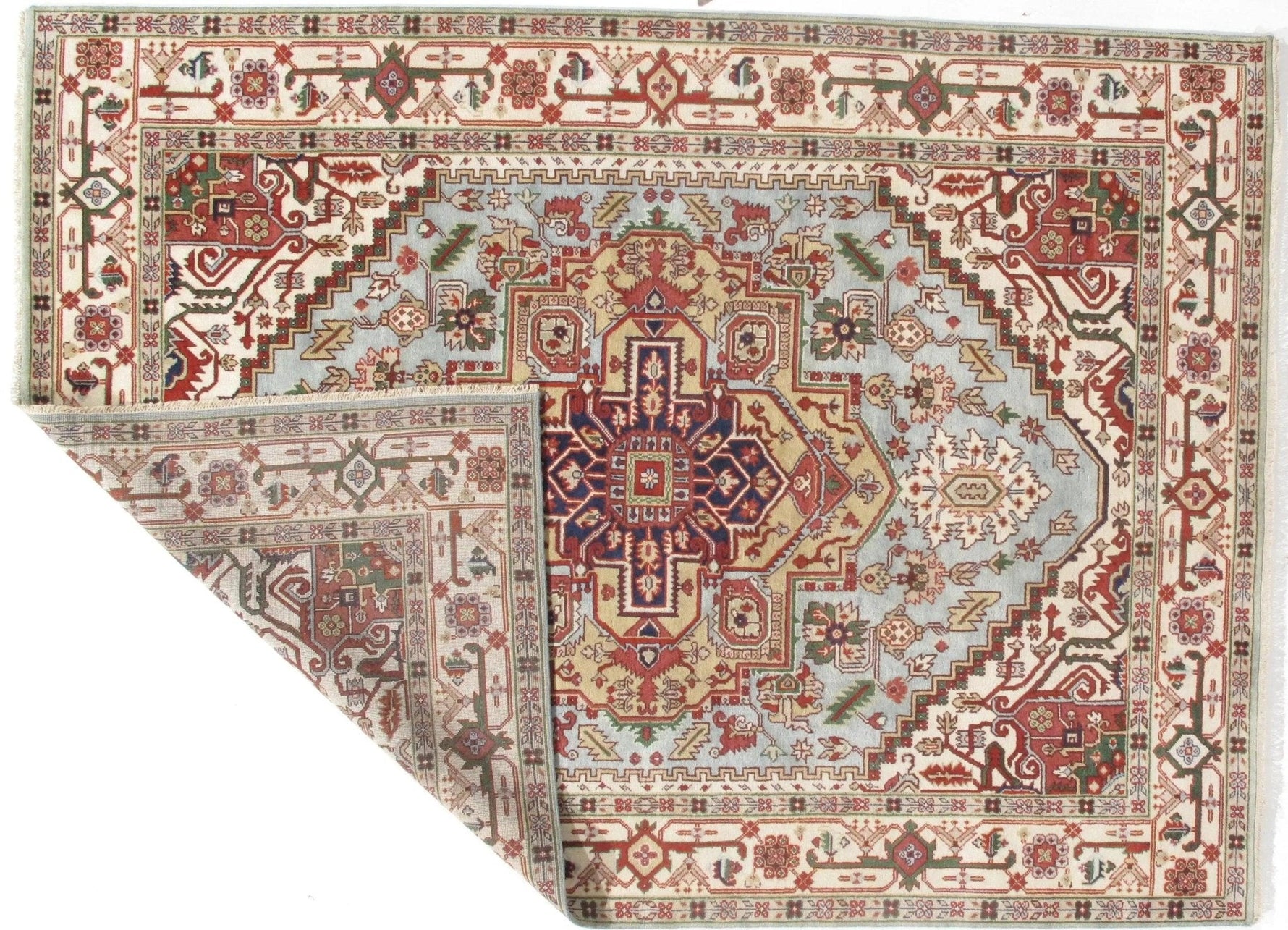 Canvello Light Blue Serapi Design Rug - 9' X 12'-1