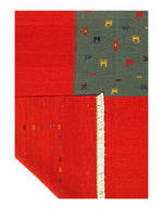 Canvello Red Sumac Gabbeh Design Rug - 8' X 10'-1