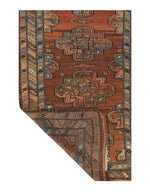Canvello Rust Fine hand Knotted Azarbijan Kazak Runner - 3'2'' X 8'2''-1