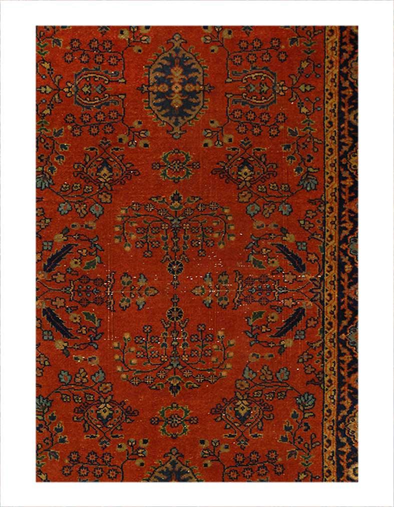 Canvello Silkroad Design Antique Sarouk Design Runner - 2'6'' X 5'8''