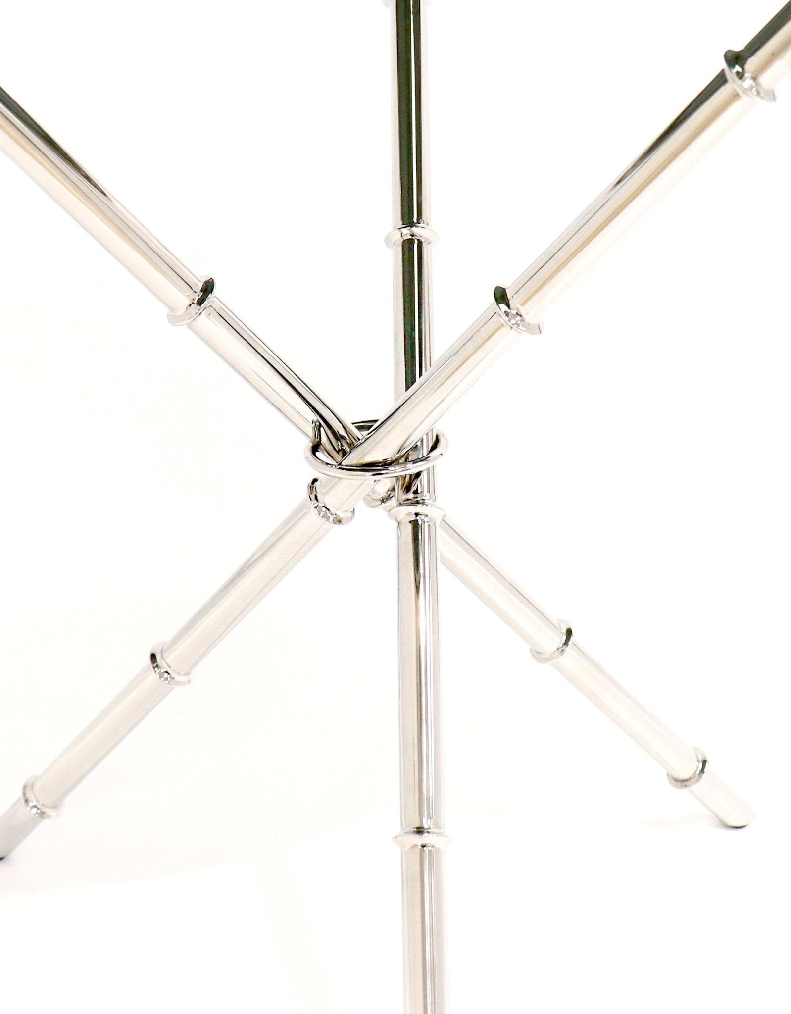 Canvello Steel & Glass Side Table - Silver