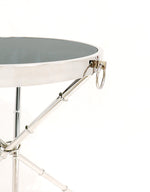 Canvello Steel & Glass Side Table - Silver