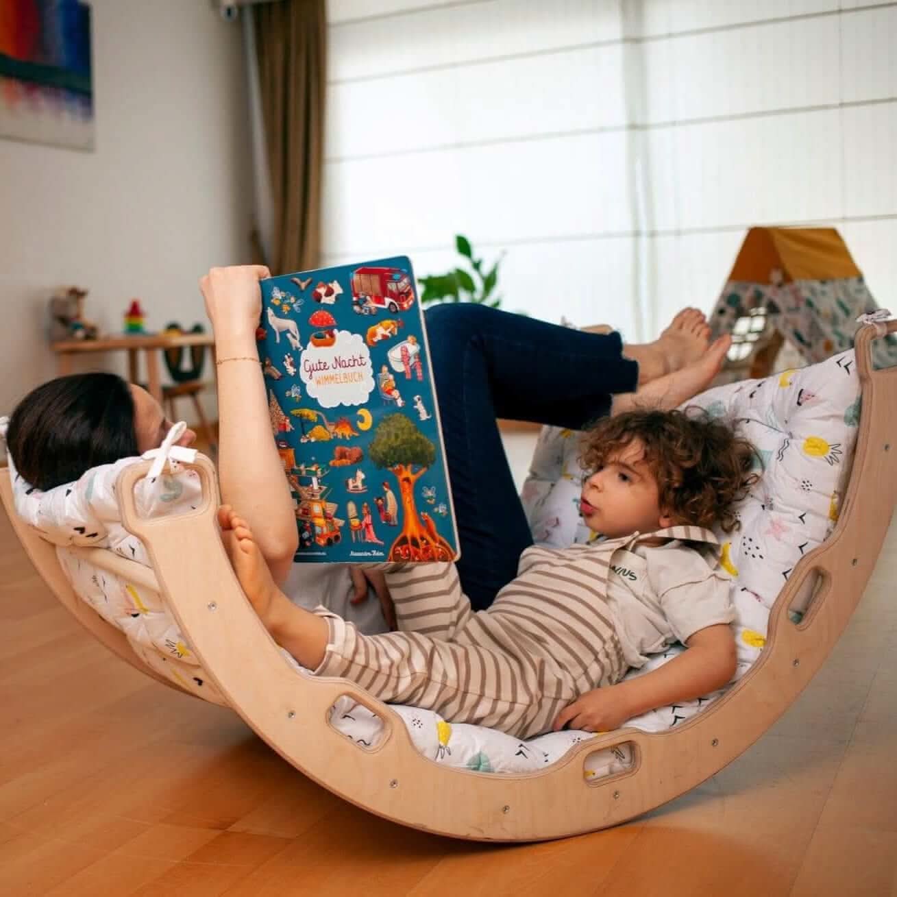 Climbing Arch with Flamingo Pillow | Montessori Play Set-0