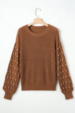 Evelyn Beaded Drop Shoulder Sweater-2