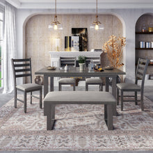 Load image into Gallery viewer, 6-Pieces Solid Wood Dining Room Set by Blak Hom