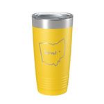 Ohio Tumbler Home State Travel Mug Insulated Laser Engraved Map Coffee Cup 20 oz