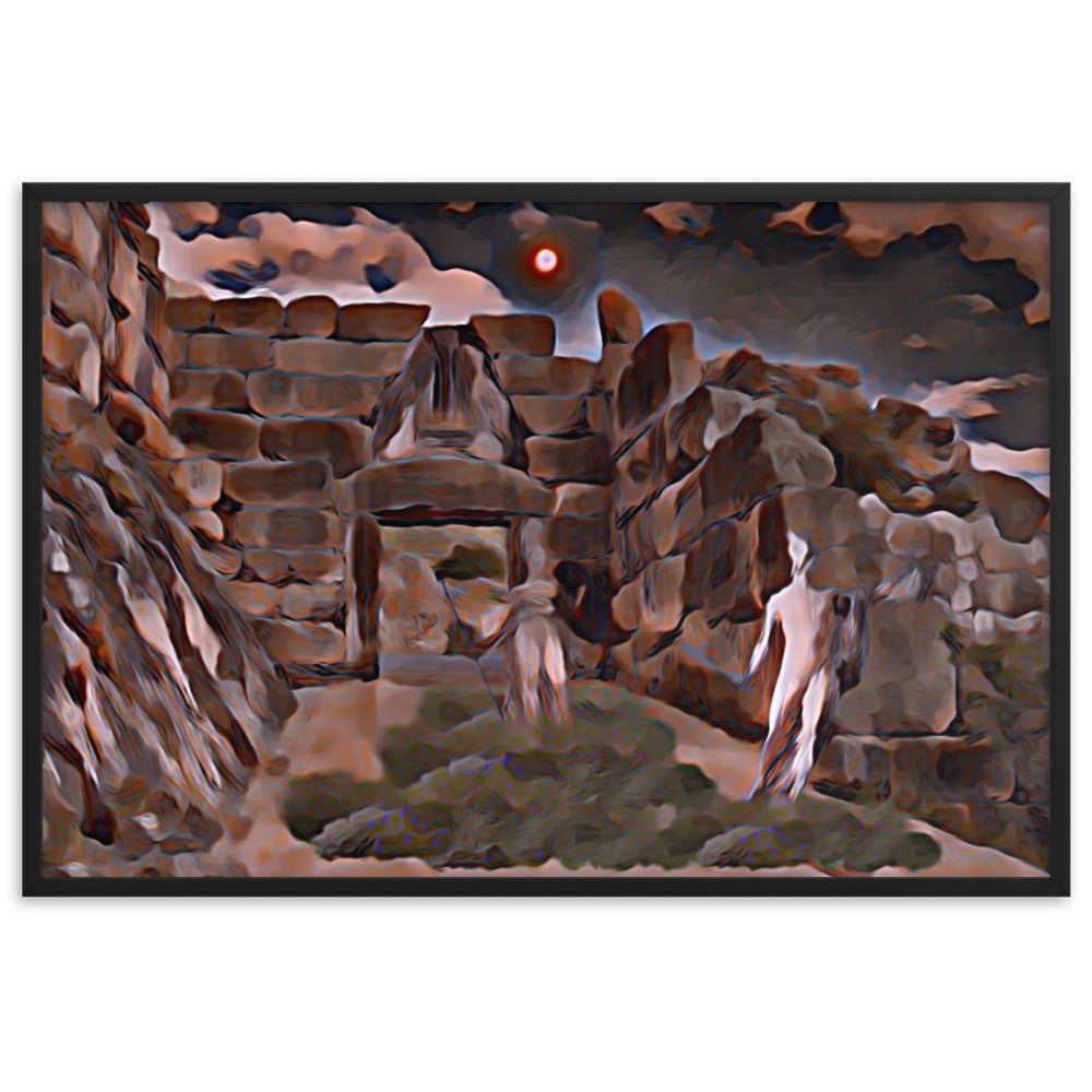 PERSEUS ON THE ROAD TO LION GATE Superior Framed Poster-0