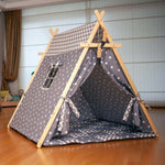 Gray Stars Play Tent and Play Mat-2