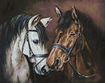 Horse Tenderness WD2469 14.9 x 18.9 inches Wizardi Diamond Painting Kit