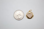 18K Gold Filled Heart Pendant Love Charm With CZ Stones-1