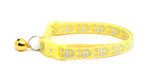 Silver Moons and Stars on Yellow Cat Collar