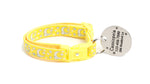 Silver Moons and Stars on Yellow Cat Collar