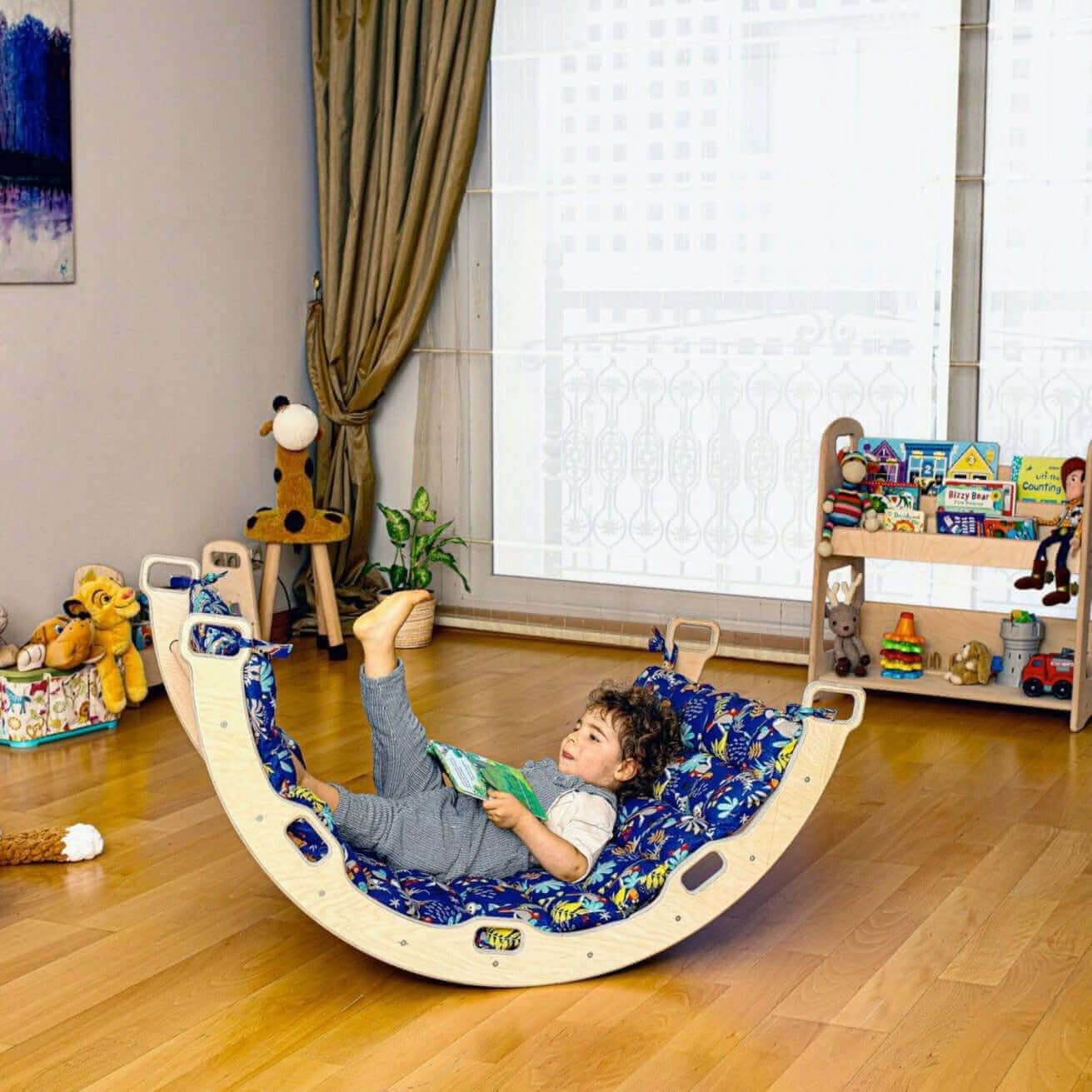 Montessori Arch with XL Forest Design Pillow-0