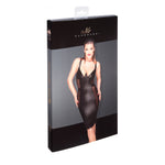 Power Wetlook Pencil Dress Noir Handmade Muse
