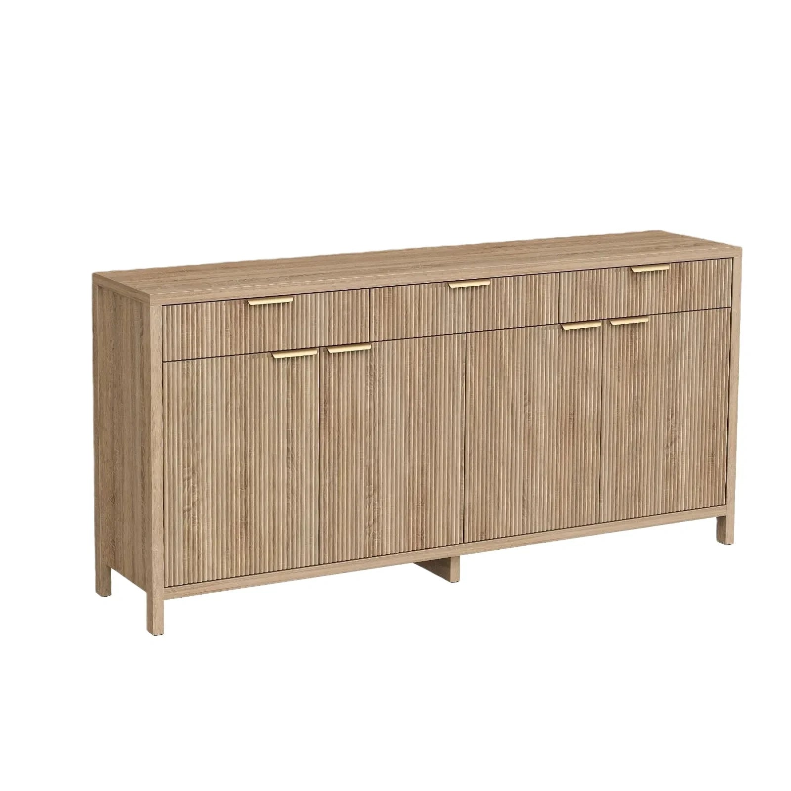 Vektaya US-SC005 66'' Storage Cabinet with Drawers & Doors-0